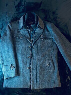 Match & Stick wool-blend jacket, w/ quilted lining, Men's XXL